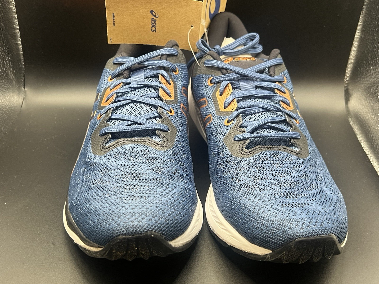 Sz 11 ASICS EzeRide Running Sneakers Low Top Lace Up Blue/Black/Gold