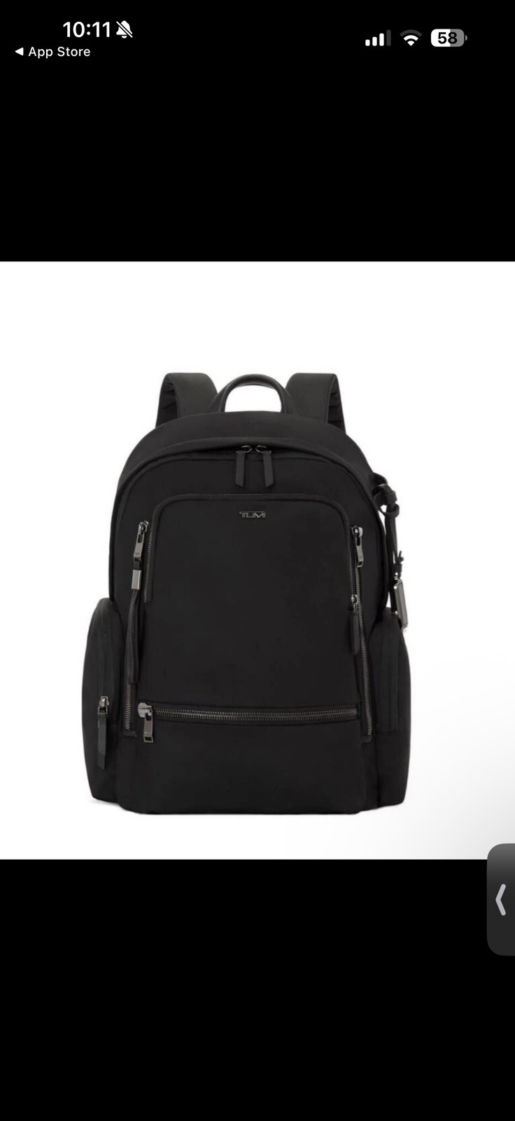 TUMI SELINA VOYAGEUR 0196600DGM Black Backpack Women Nylon Business outlet