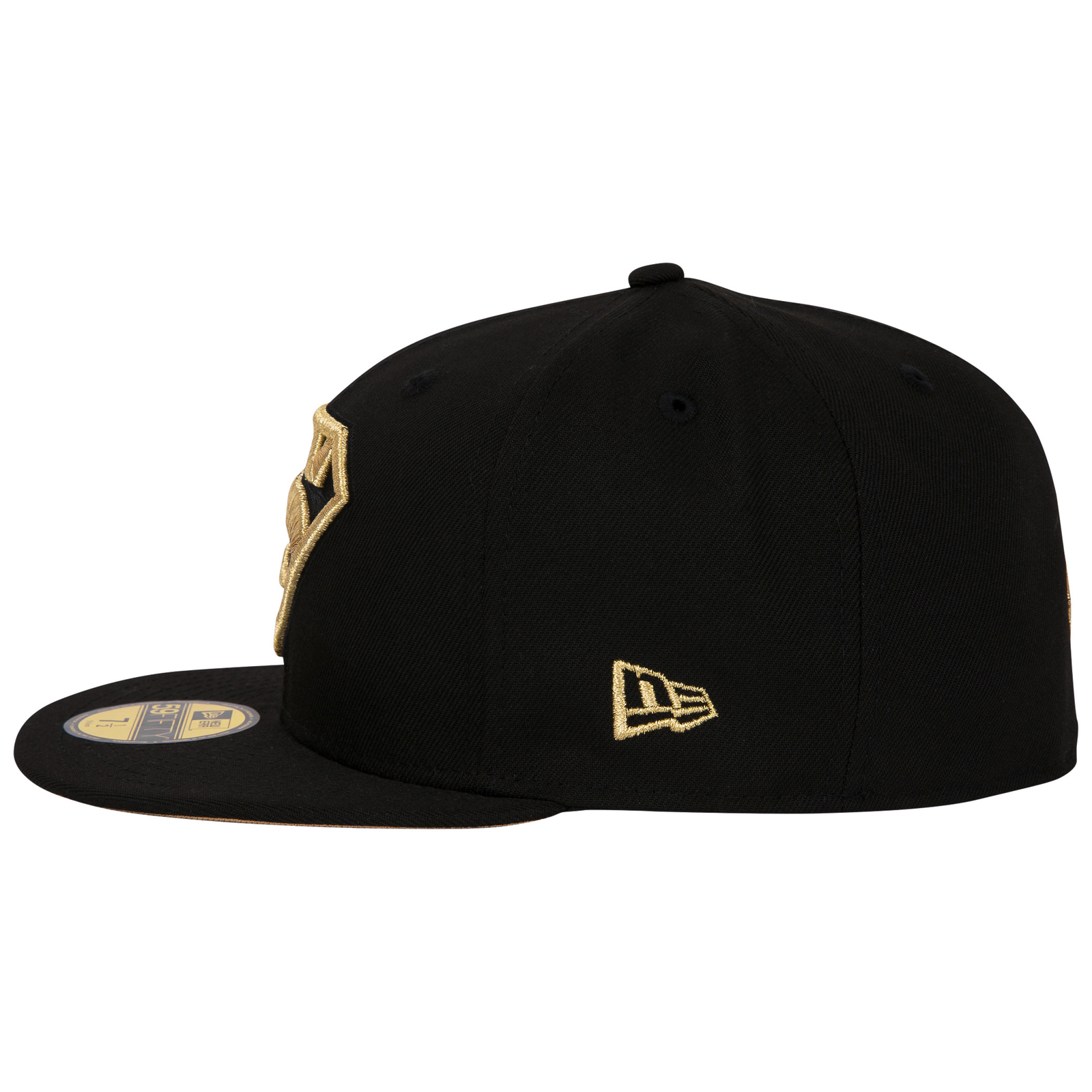 Superman Gold Logo Black Colorway New Era 59Fifty Fitted Hat Black