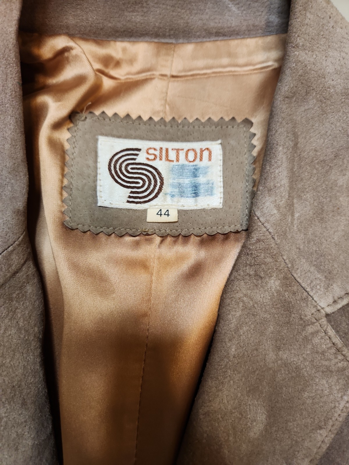 Silton vintage leather jacket mens size 34