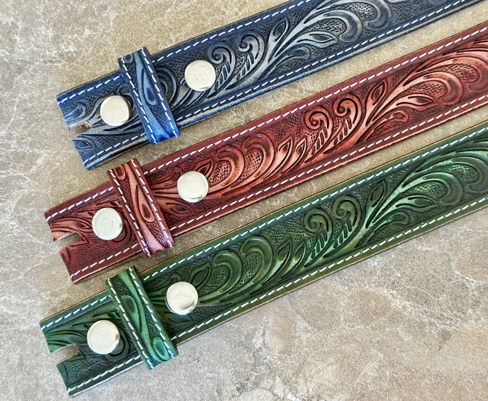 Western Belt Handmade Strap Men’s Full Grain Leather No Buckle Cowboy Rodeo Belt