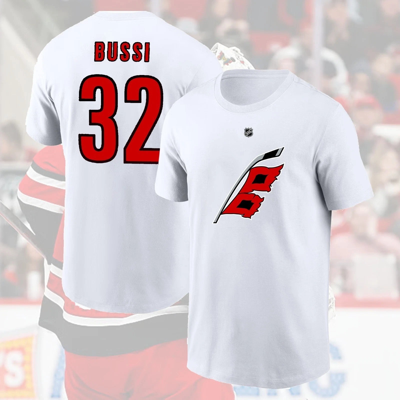 HOT! Brandon #32 Bussi Carolina Name & Number Player Fans Hurricane Gift