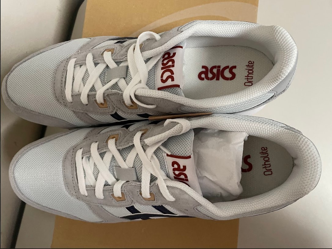 ASICS Lyte Classic Athletic Shoes Sneakers Glacier Gray Peacoat M9 W10.5