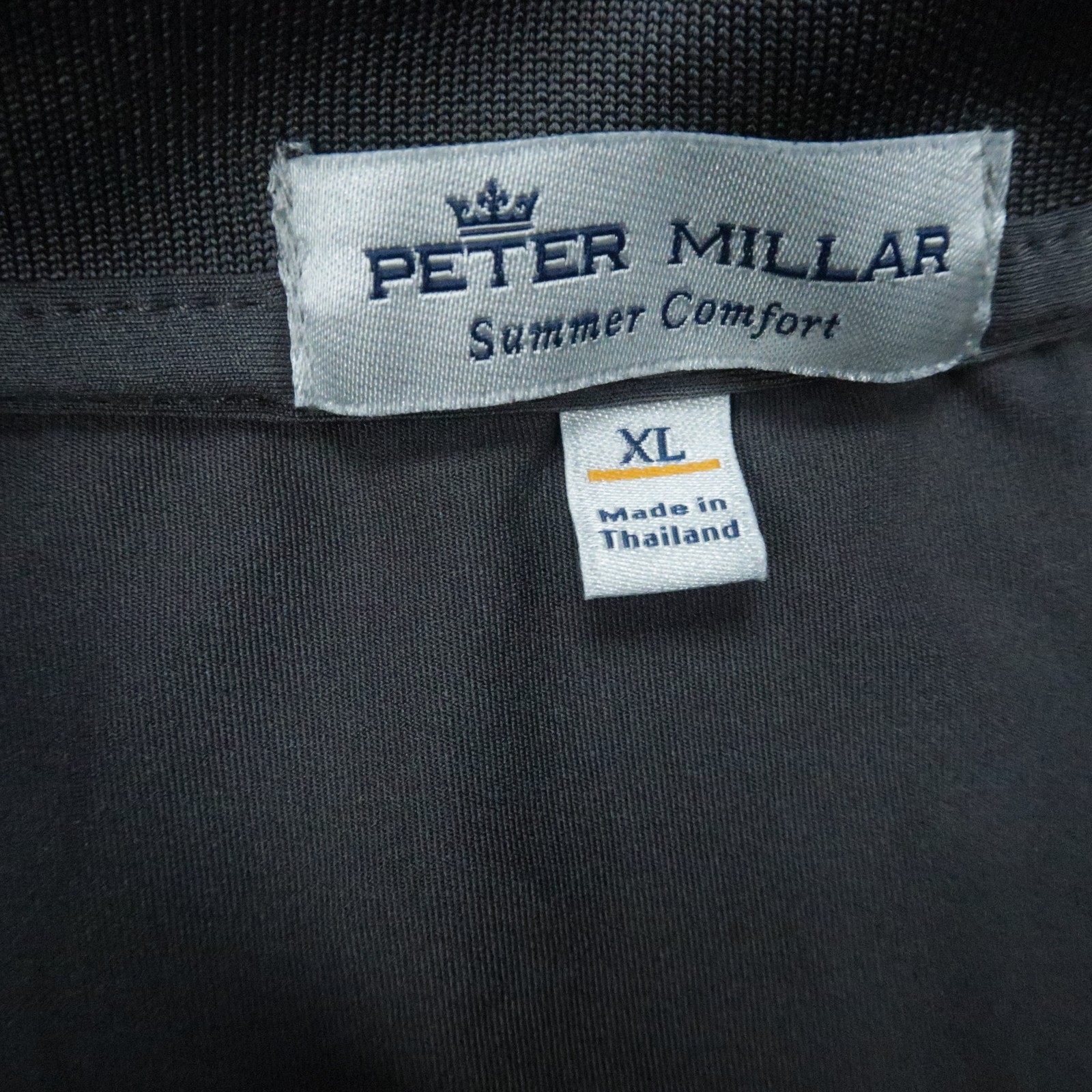 Peter Millar Shirt Mens XL Gray Short Sleeve Summer Comfort Polo Goldman Sachs