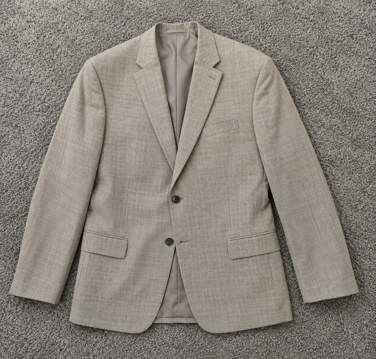 Ralph Lauren Mens 50L Gray Wool-Silk-Linen Blend Y2K Blazer Sport Coat Jacket