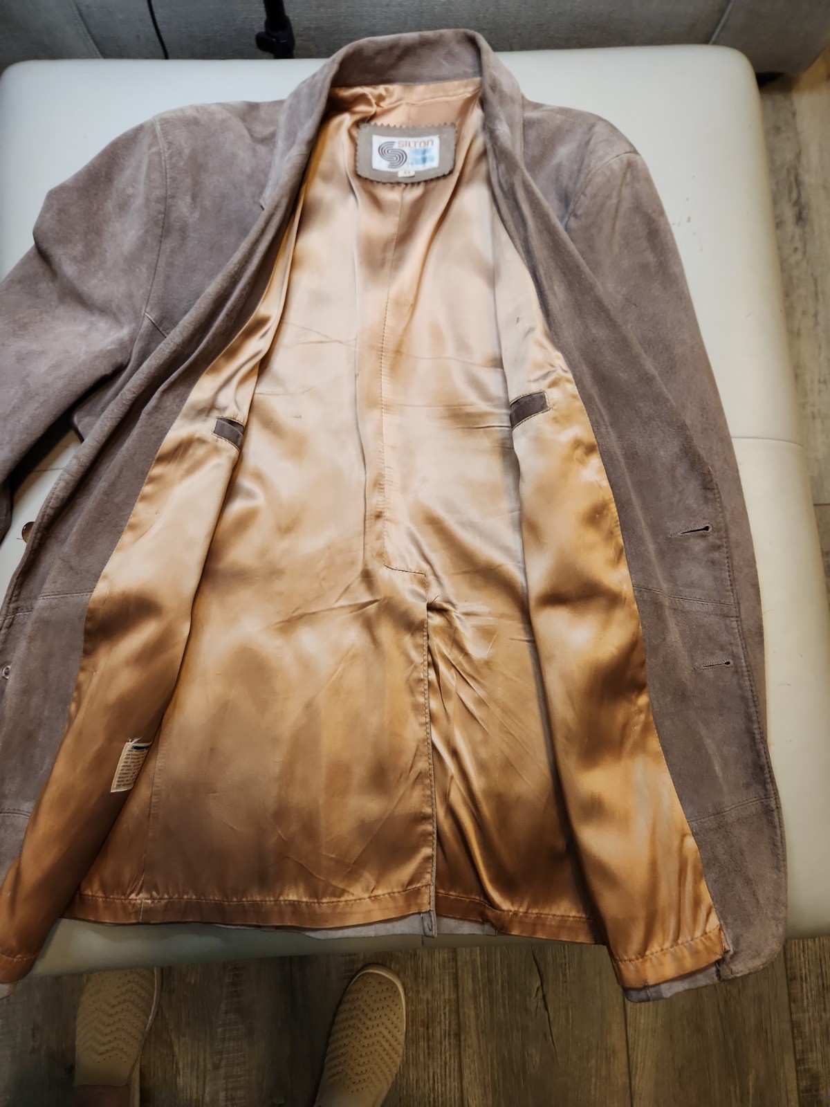 Silton vintage leather jacket mens size 34