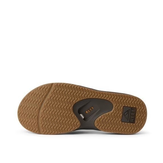 Reef Fanning Mens Flip Flops Olive Brown Bottle Opener Sandals Heel Airbag, 12