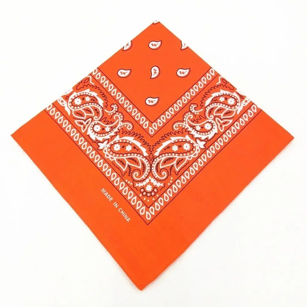 1-10Pcs Bandana 100% Cotton Paisley Print Double-Sided Scarf Head Neck Face Mask