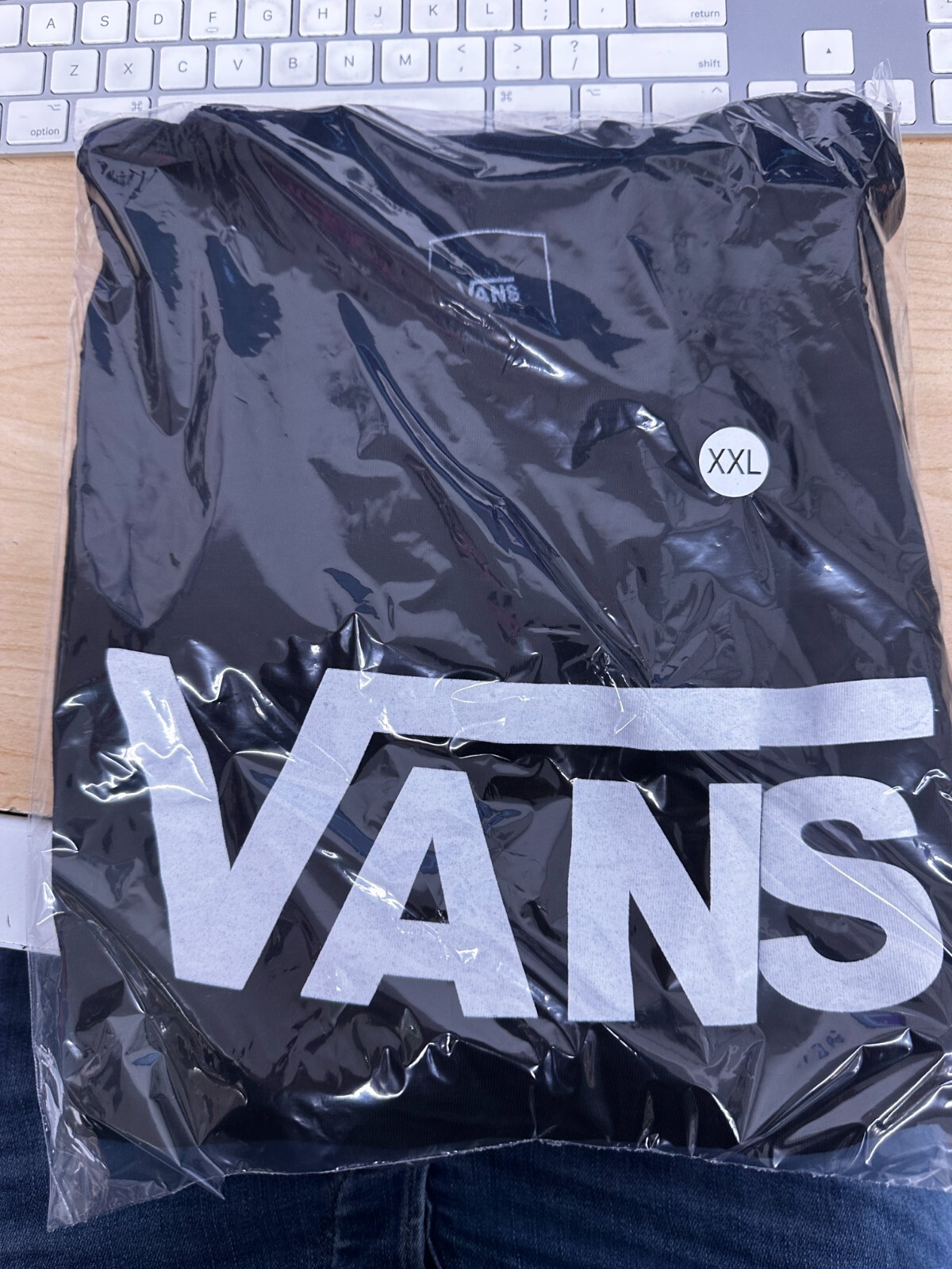 VANS MENS LOGO T SHIRT BLACK WITH WHITE PREMIUM T SHIRT NEW