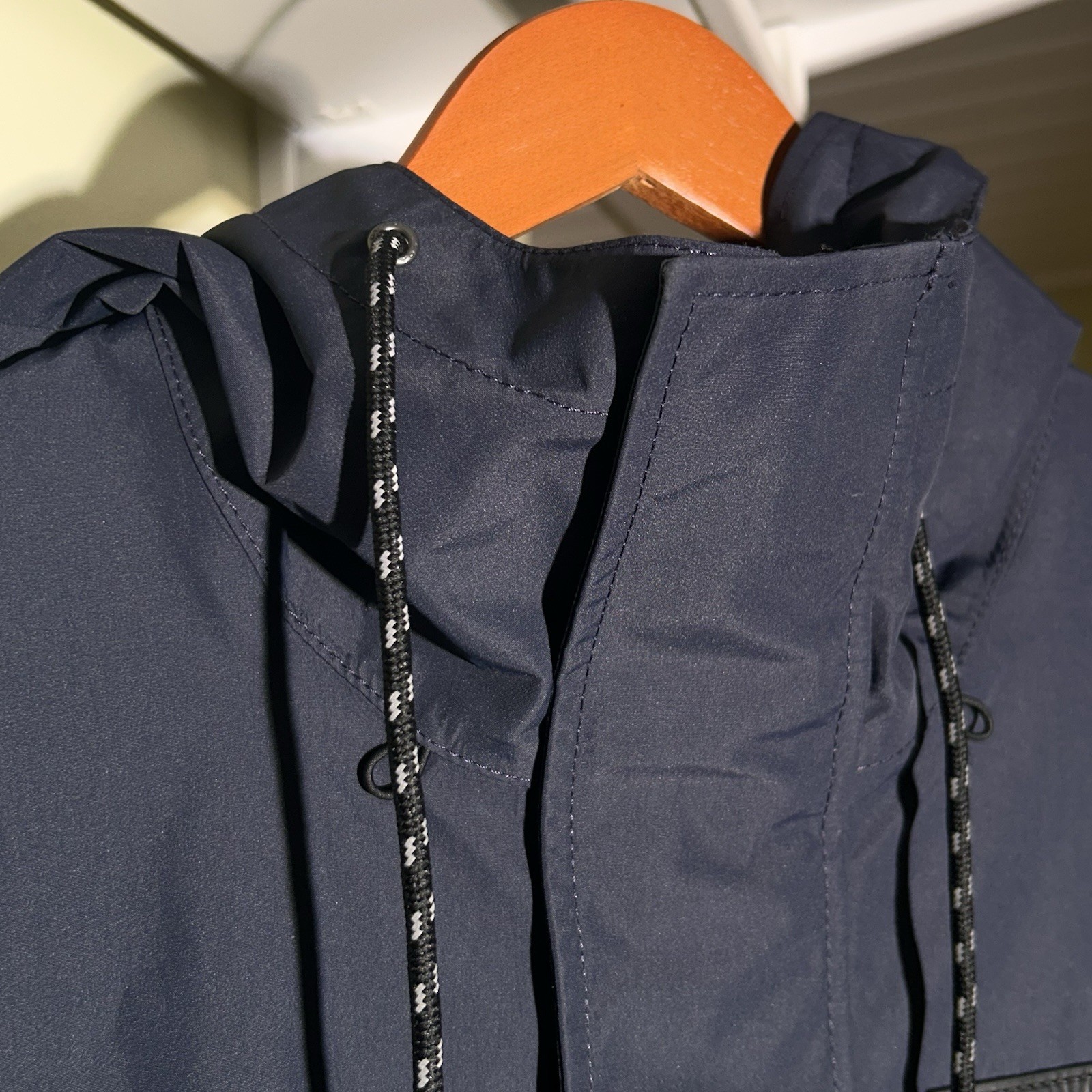 Coach Layer Parka C7813 Men’s M Navy Hooded Jacket NWT Water Resistant MSRP $698