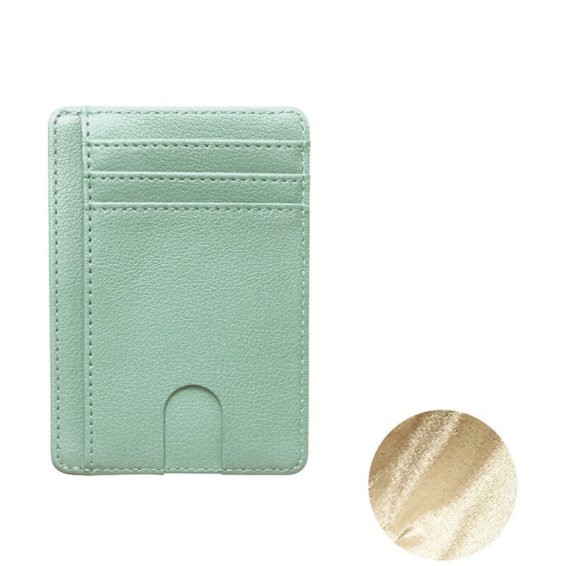 For Men Leather Wallet RFID Blocking Slim Flat Wallet Card Case ID Card Holder