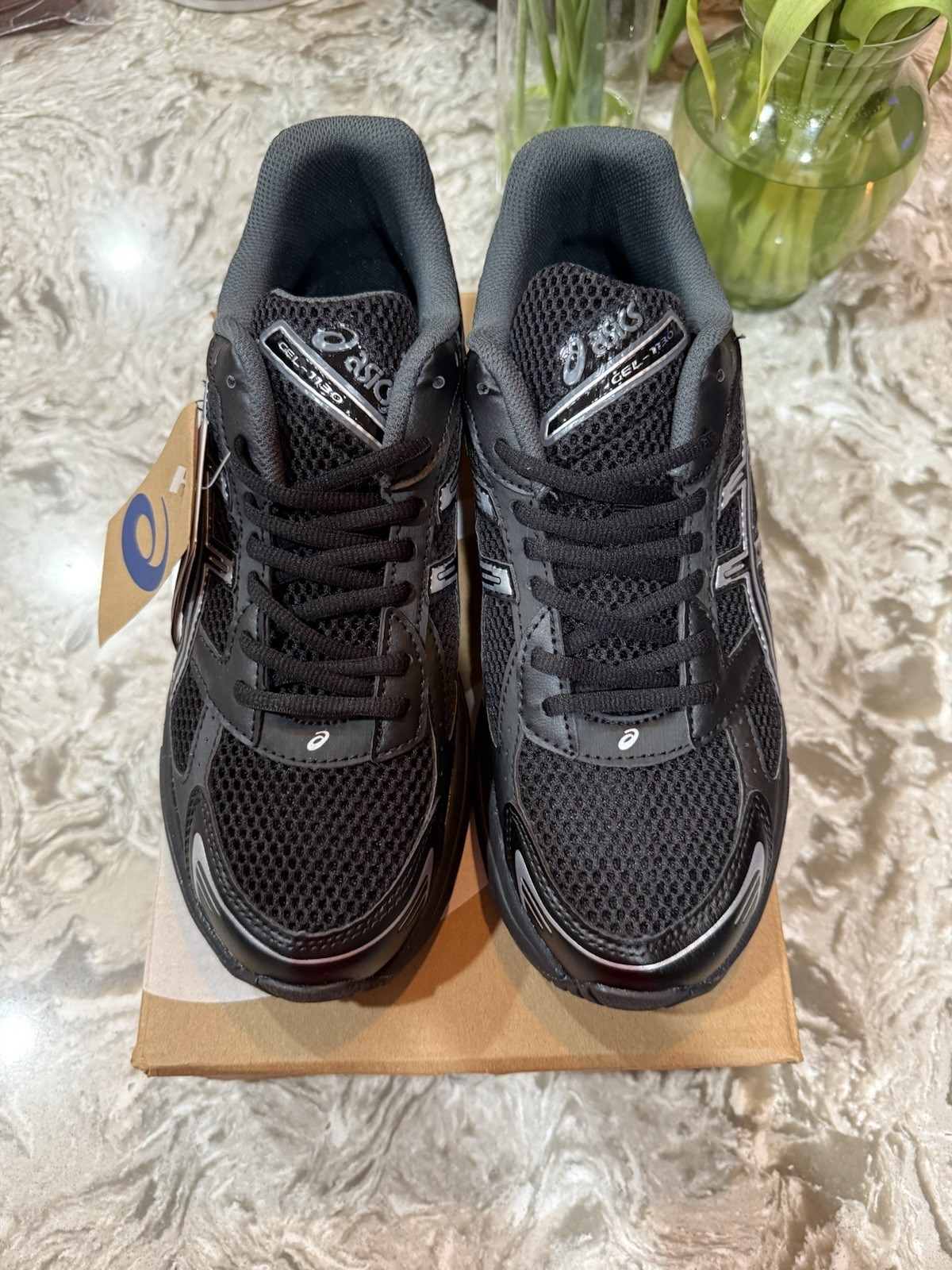 ASICS GEL-1130 Men’s Low Top Mesh Lace-Up Sneakers Black/Pure Silver 2023