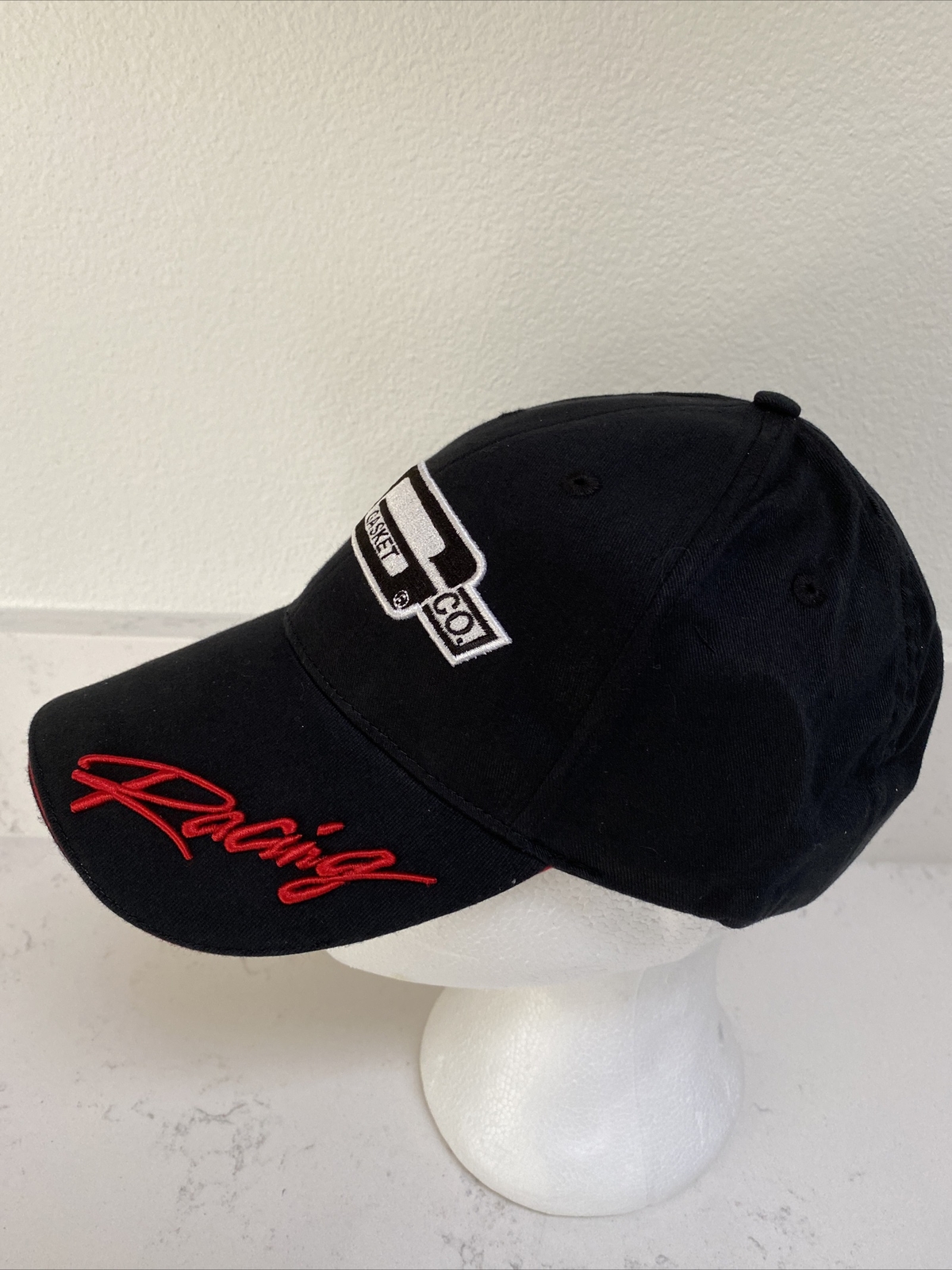 MR GASKET RACING Baseball Hat, Black, Embroidered Logo, Adjustable, 100% Cotton