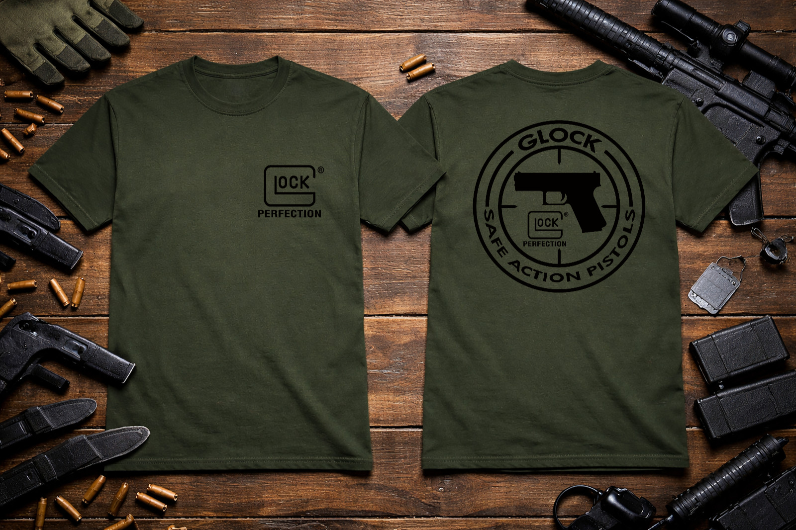 OFFICIAL Glock Logo – T-Shirt Heavyweight S M L XL 2XL 3XL 4XL 5XL