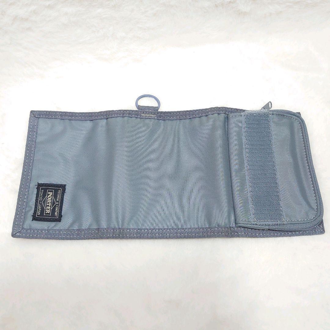 Porter Capsule Trifold Wallet Gray Rare Old Model Nylon Used