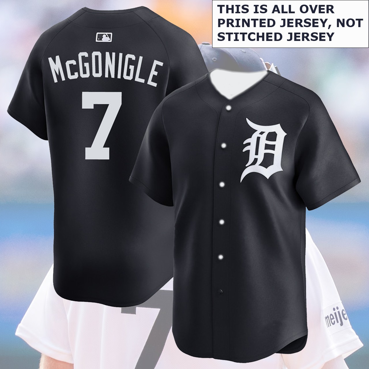 🔥NEW – Kevin #7 McGonigle Detroit Baseball Name & Number Player Print Gift Fan