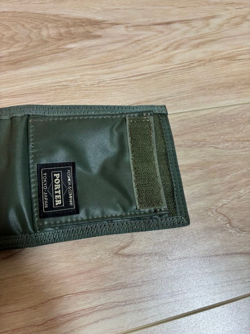 Porter Tanker Capsule Wallet Nylon Sage Green Unisex Used B