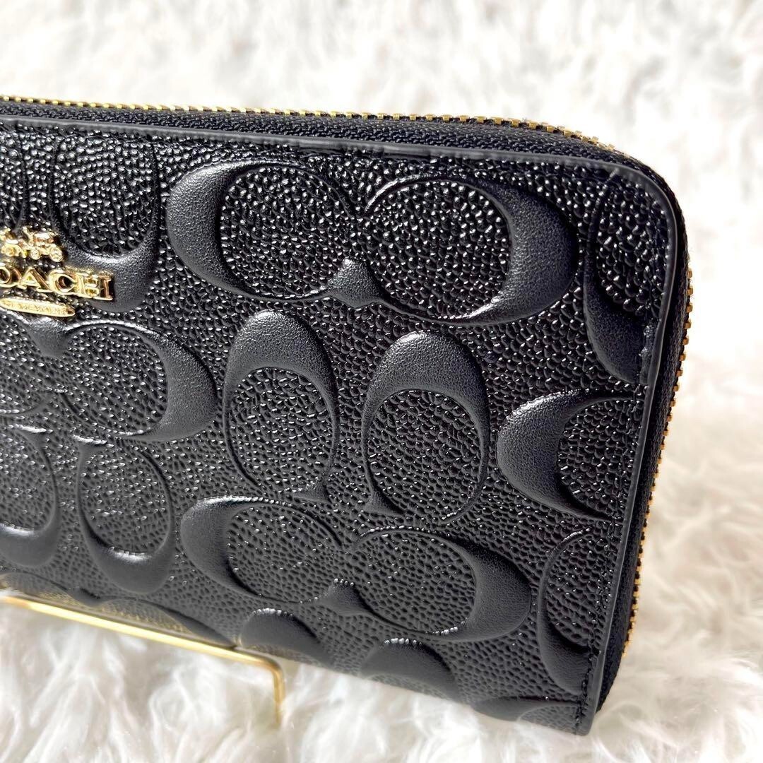 COACH Boxed Long Zip Around Wallet Signature Leather F53834 outlet New with Box