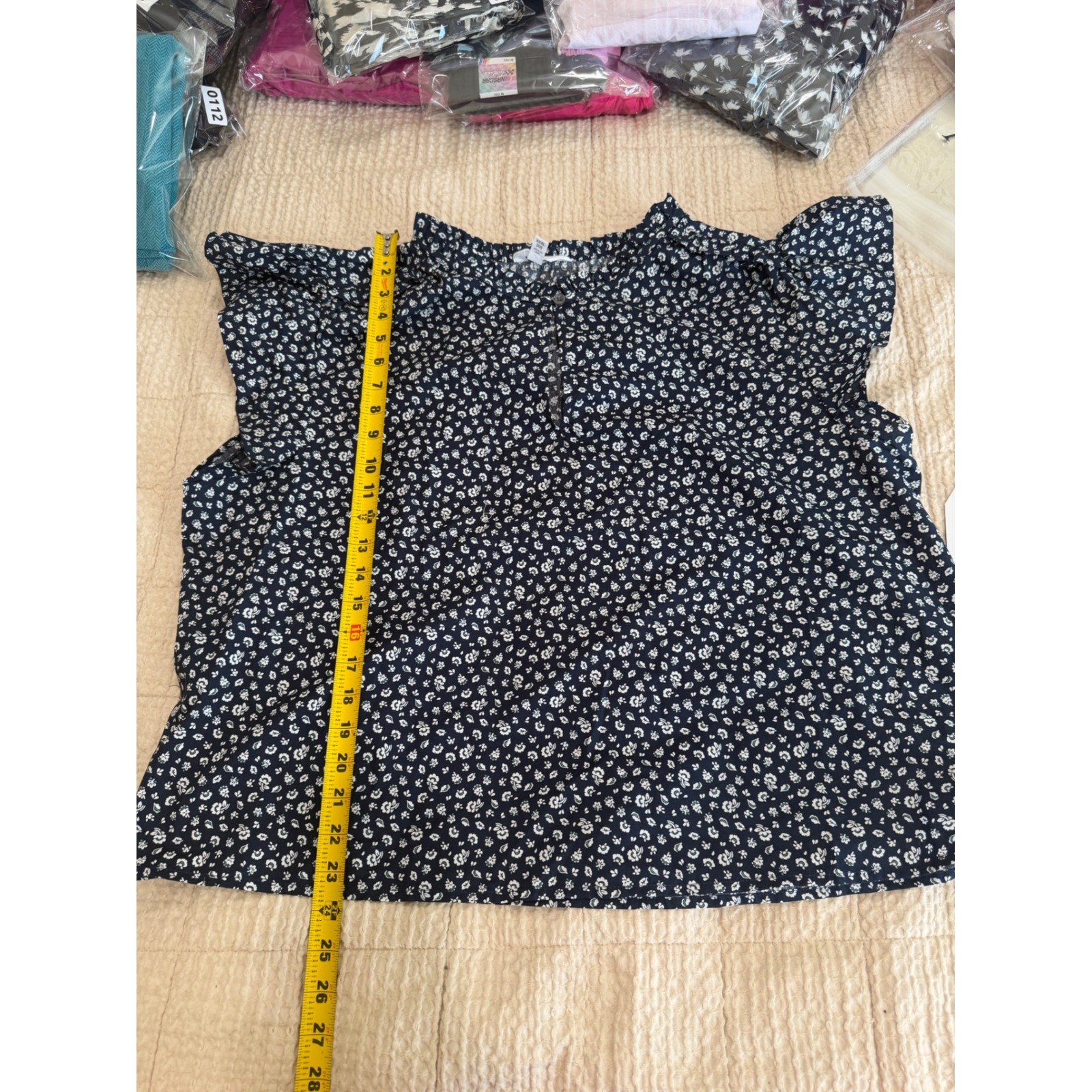 Womens Fisherman Preppy Spade Neck Blouse Sleeveless Preppy Size XXXLFloral Y2k