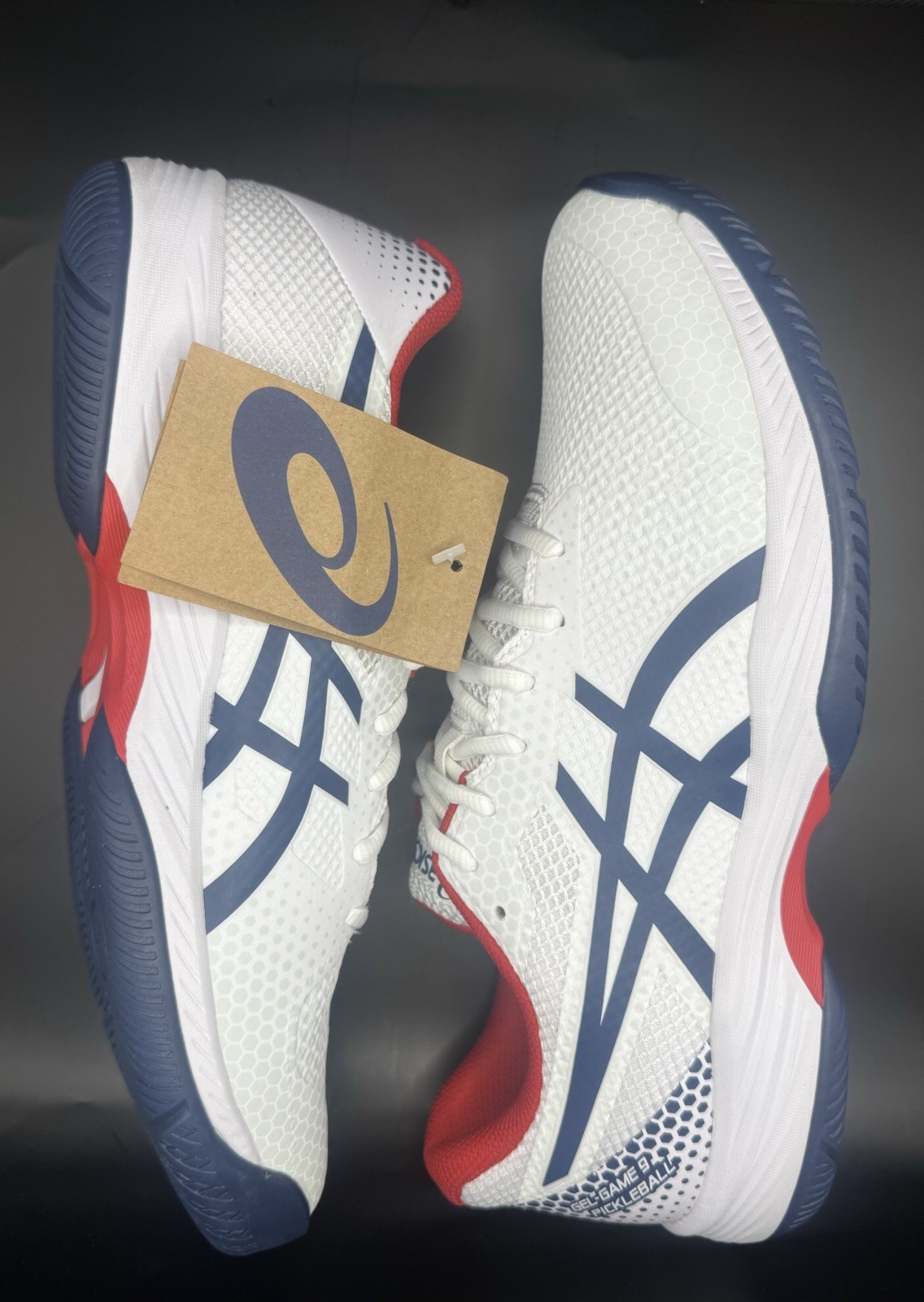 Asics Men’s Gel-Game 9 Pickleball Shoes White/Night Sky (1041A416-100)