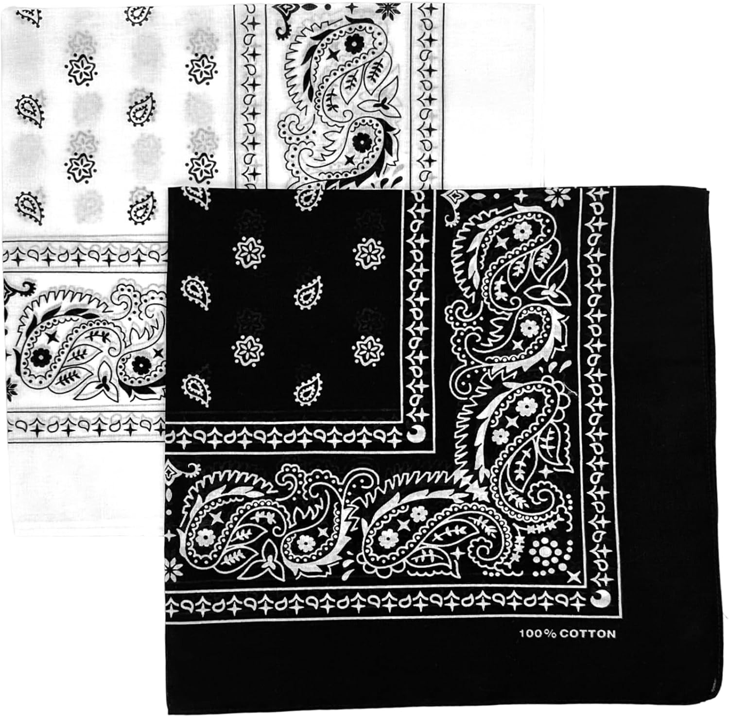 Bandana Single Pack & Double Pack Cotton for Men and Women 22 Inch