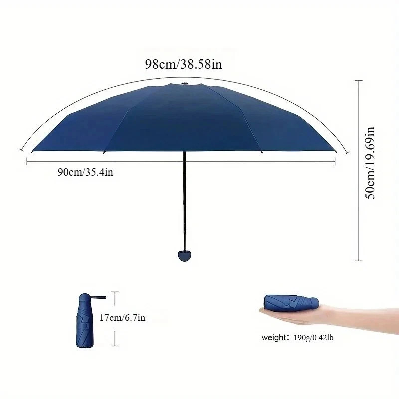 Capsule Sun Umbrella Sunscreen UV Protect Sun & Rain Compact Portable Umbrella