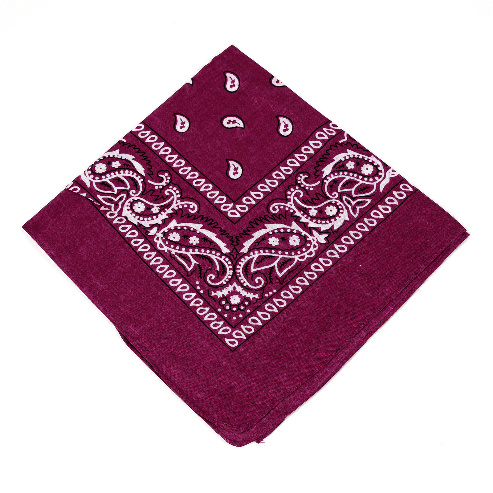 3-Pack Bandana 100% Cotton Paisley Print Double-Sided Scarf Head Neck Face Mask