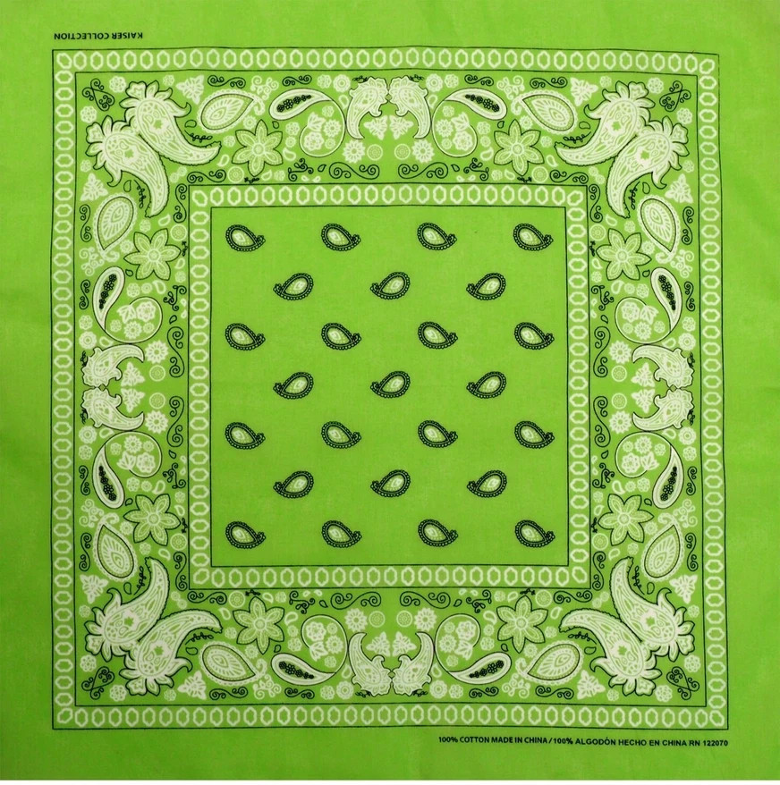 KAISER 100% Cotton Paisley Bandana 22″X22″ Scarf Head Neck Bandana – NEW