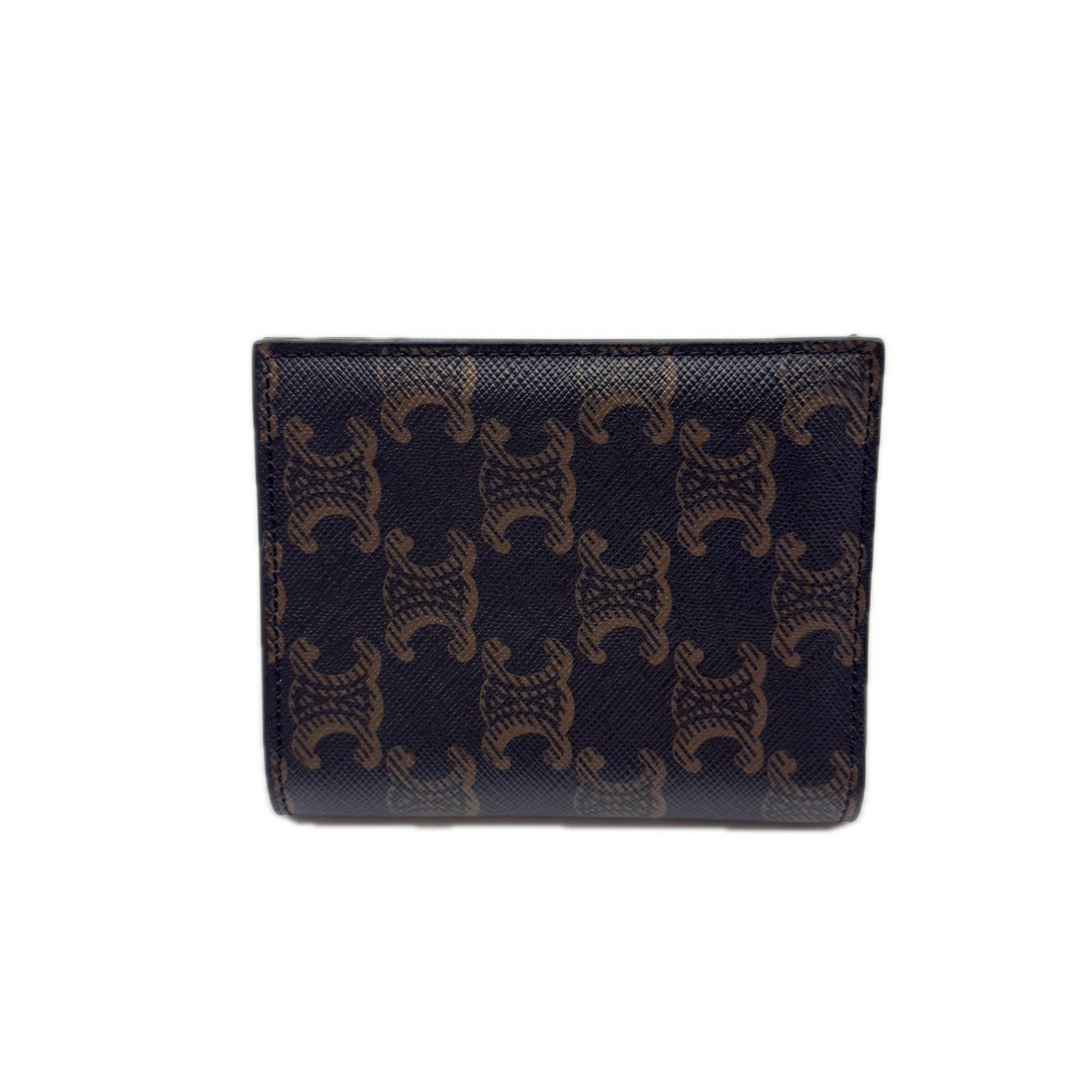Returns accepted within 3 days Condition CELINE Triomphe Canvas Compact Wallet