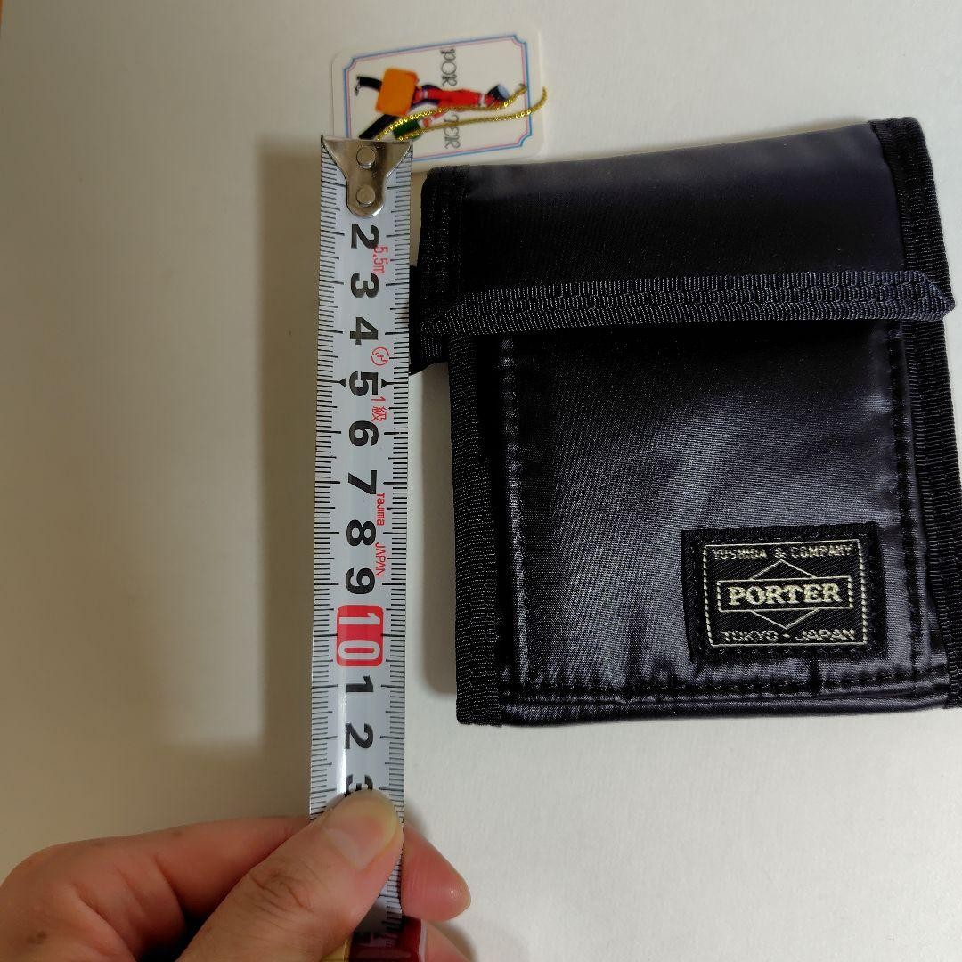 Porter Capsule Wallet Used Damaged Keychain Mesh Pouch Included