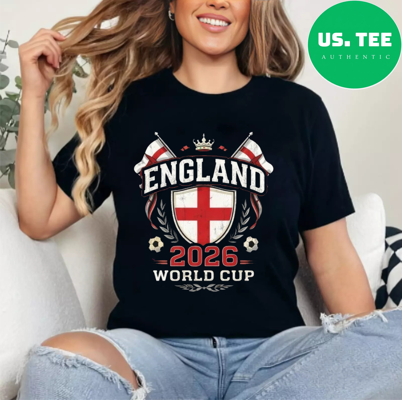 England World Cup 2026 Football Fan T Shirt English Soccer Graphic Tee