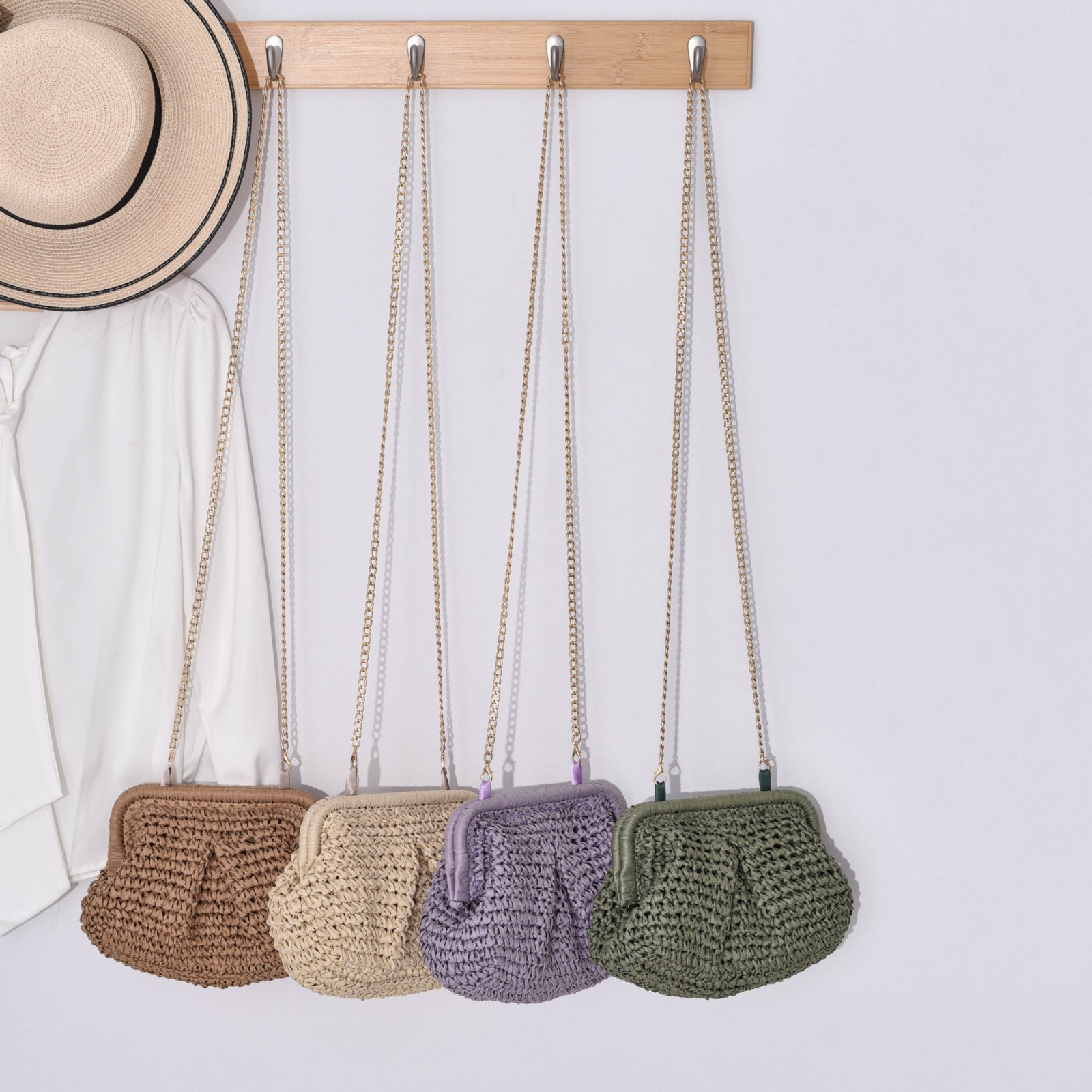 Beach storage bag, knitted bag, cloud bag