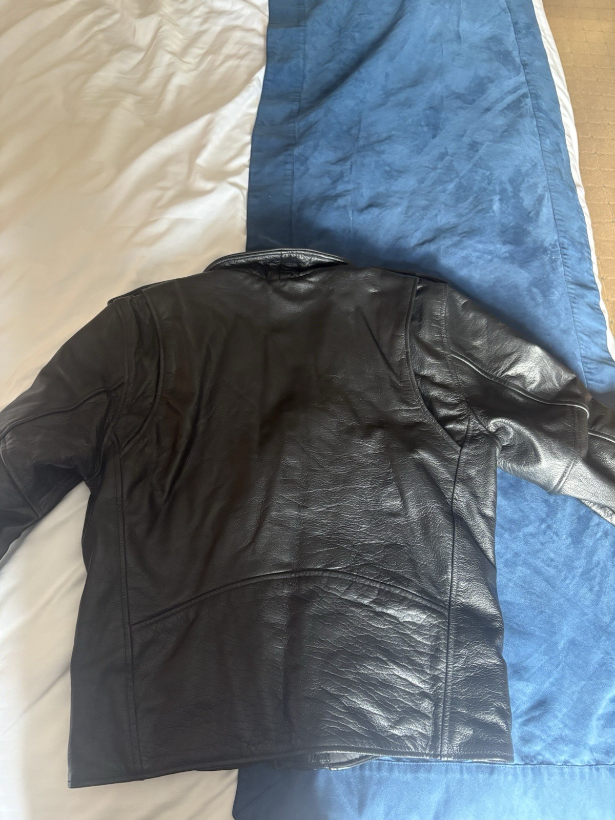 Milwaukee Leather Men’s Biker Motorcycle Jacket Black Brando Cowhide Size M
