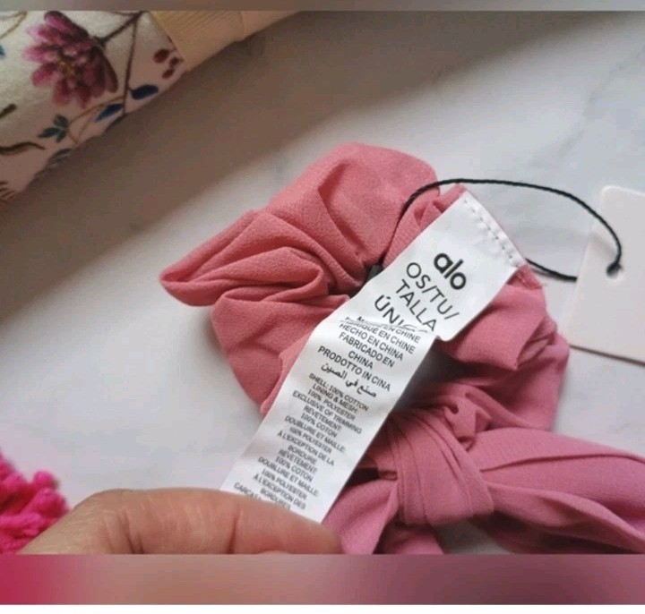 USA SELLER! Alo Yoga Love Knot hair Ties Pink Smoky Quartz