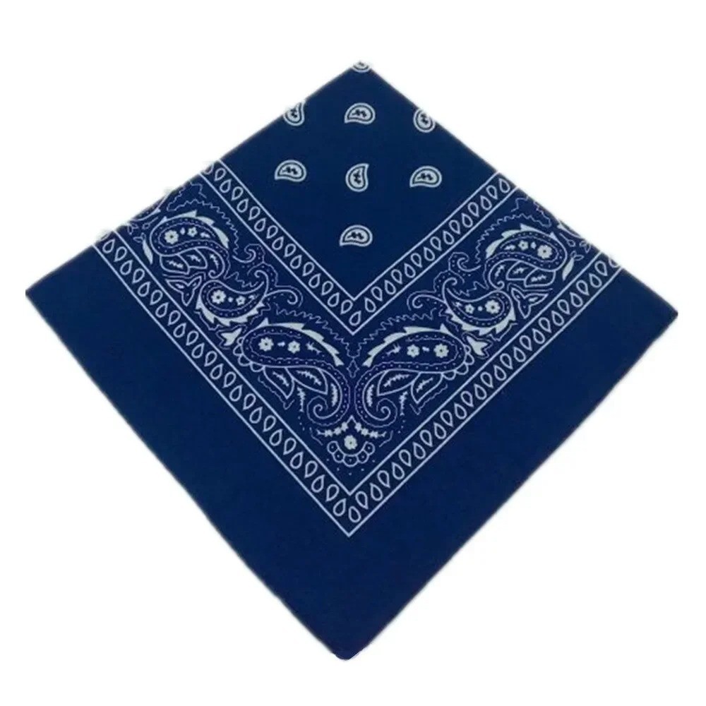 1-10Pcs Bandana 100% Cotton Paisley Print Double-Sided Scarf Head Neck Face Mask