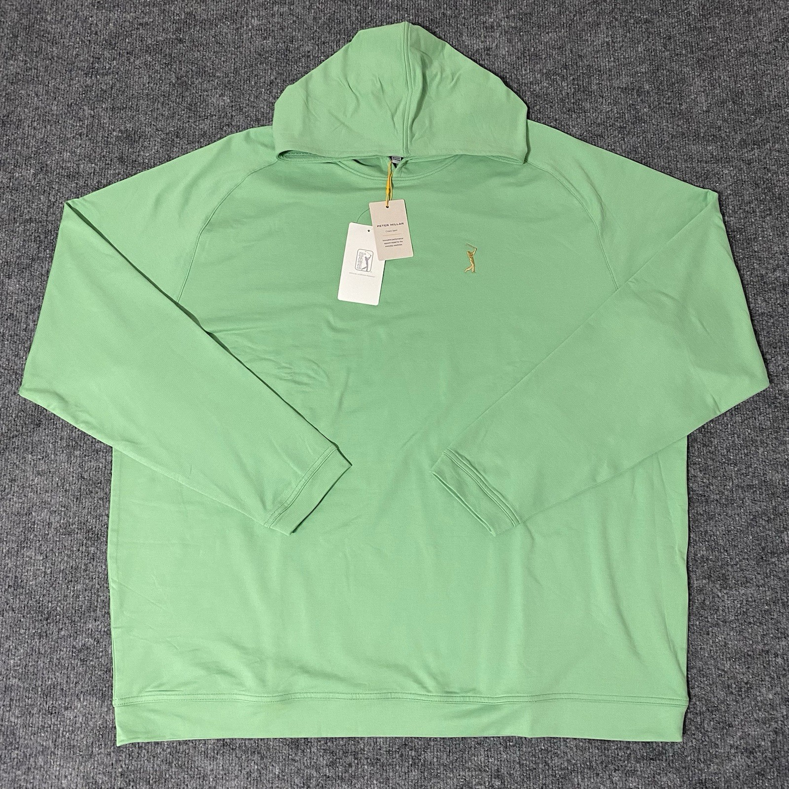 Peter Millar The Players Goldman Pine Green Raglan Mens 2XL PGA Tour Hoodie NWT
