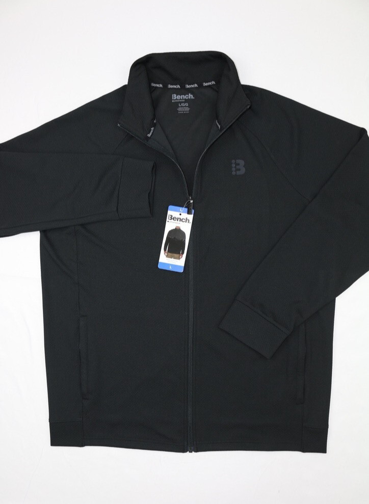 Bench Urbanwear Mens Full Zip Jacket Sz M L XL Moisture Wicking Zipper Pockets