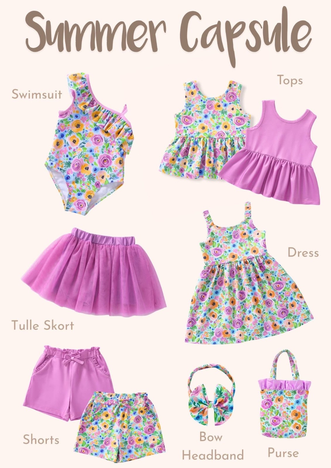 Pete + Lucy Summer Capsule Girls Purple Shorts in Size 6/6X