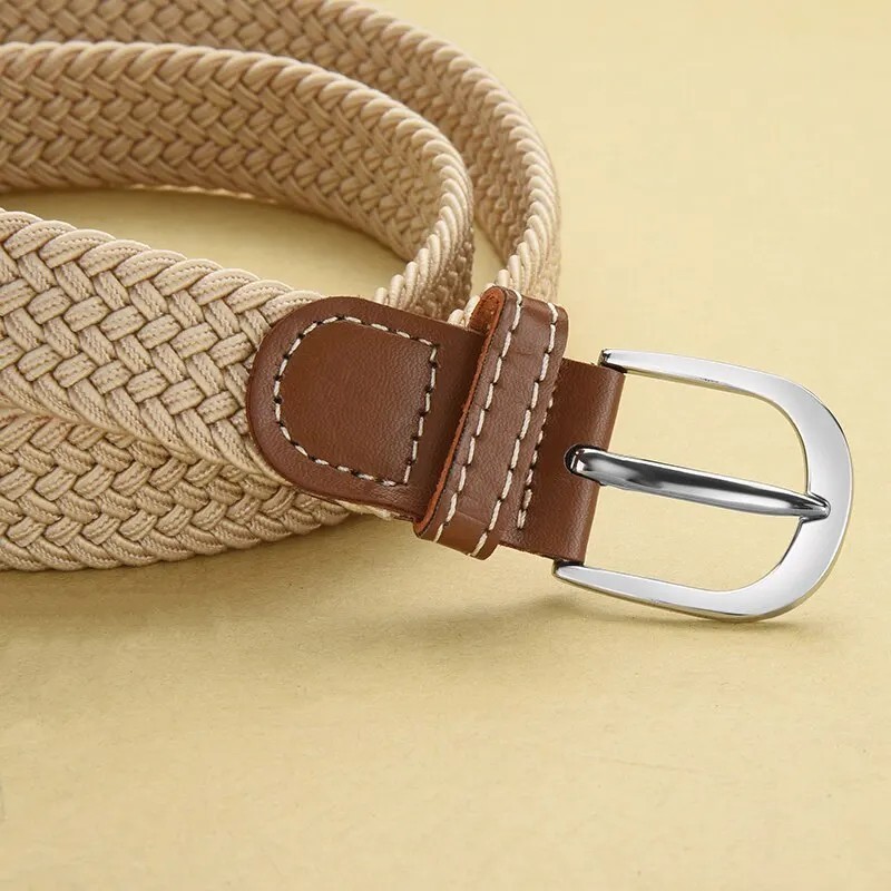 Elastic Fabric Braided Belt,Enduring Stretch Woven Belt for Unisex Men/Women/Jun