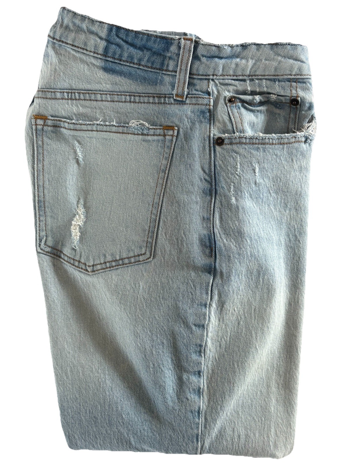Abercrombie & Fitch Sz 28 6S The Mom High Rise Curve Love Distressed Jeans
