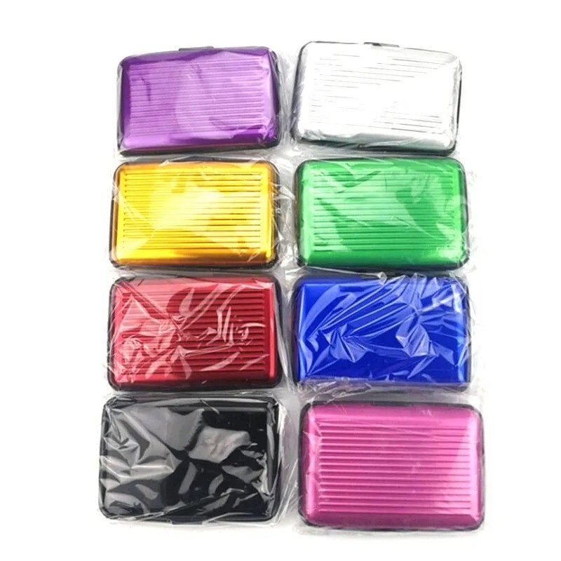 Aluminum Metal Wallet Business ID Credit Card Case Holder Anti RFID Scanning USA