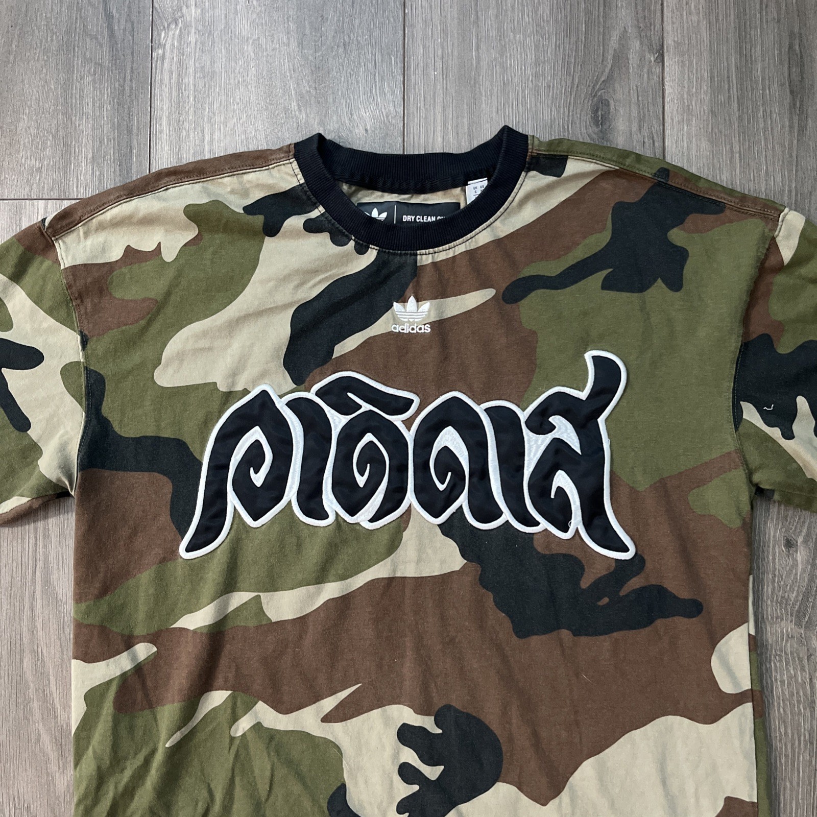 Adidas Dry Clean Only Womens XS Green Camo T Shirt Dress