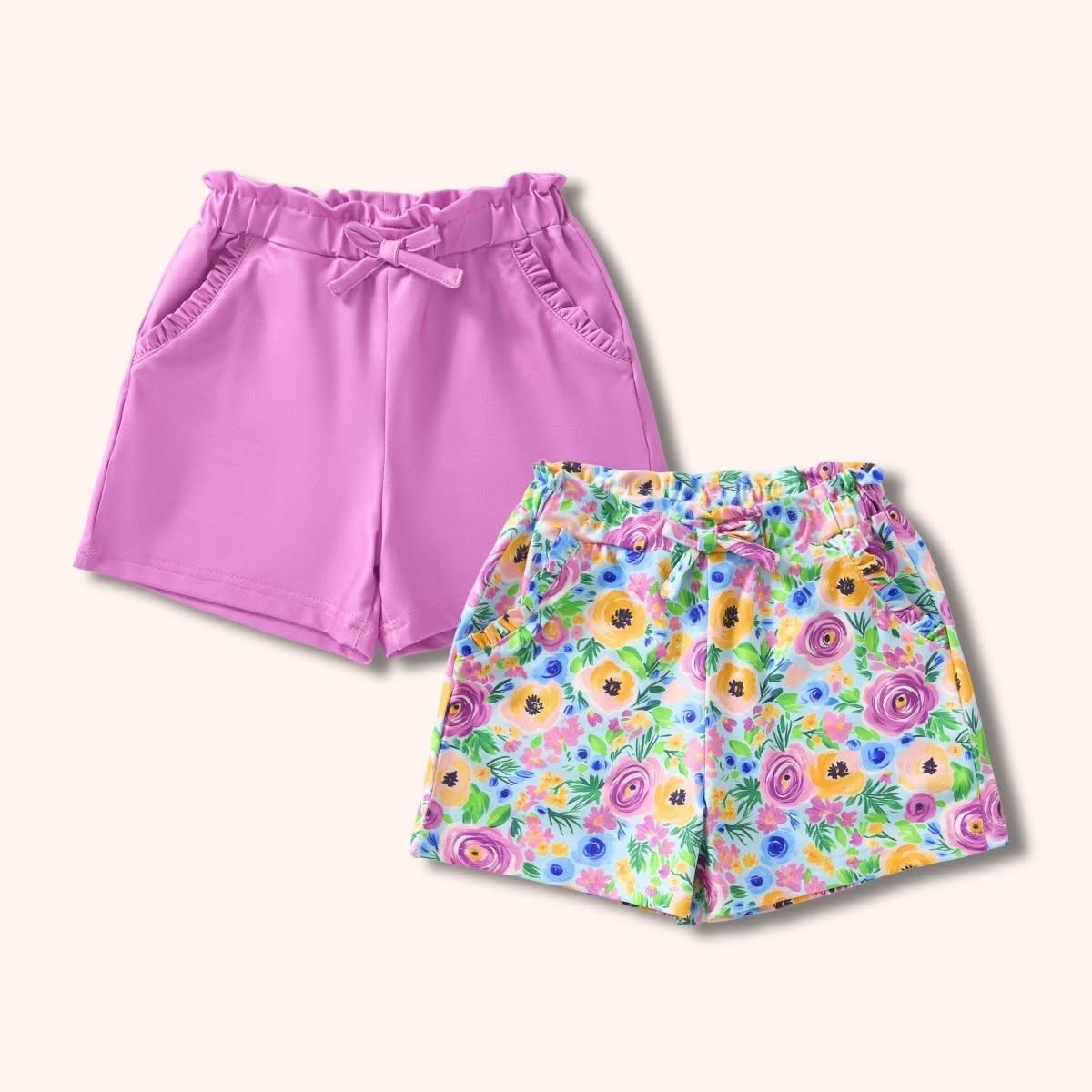 Pete + Lucy Summer Capsule Girls Purple Shorts in Size 6/6X