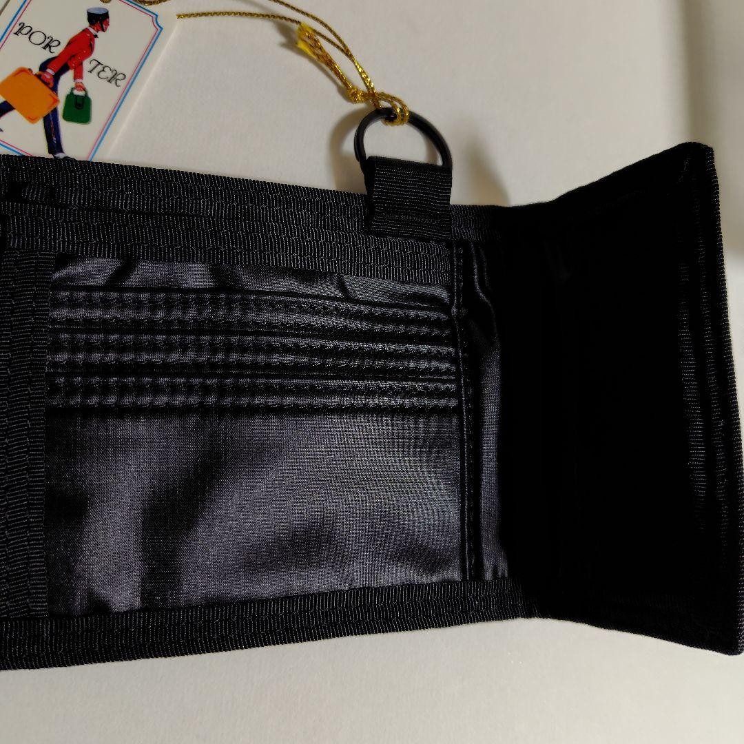 Porter Capsule Wallet Used Damaged Keychain Mesh Pouch Included