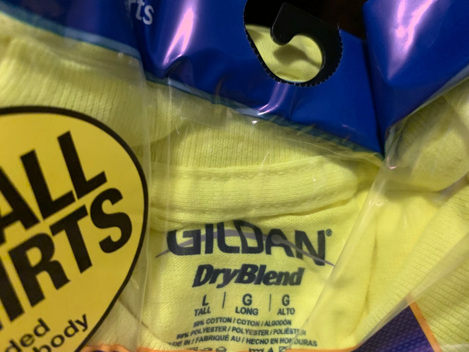 Gildan Men’s T-Shirts DryBlend WorkWear Tall Sizes W/Pocket 2-Pack XLTLT J5-12