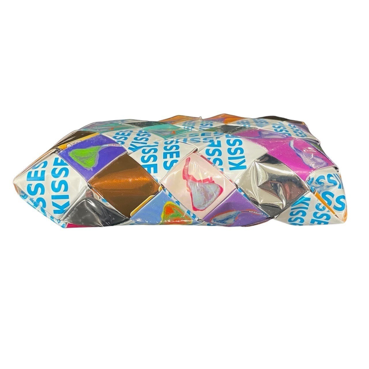 Hersheys Kisses Wrapper Wristlet Eco Friendly Pop Art Clutch Festival Artisan