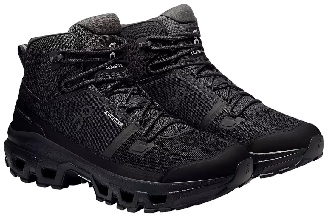 NEW – On Mens Cloudrock Mid [ Black/Black ] Waterproof Hiking Boots – BRAND NEW