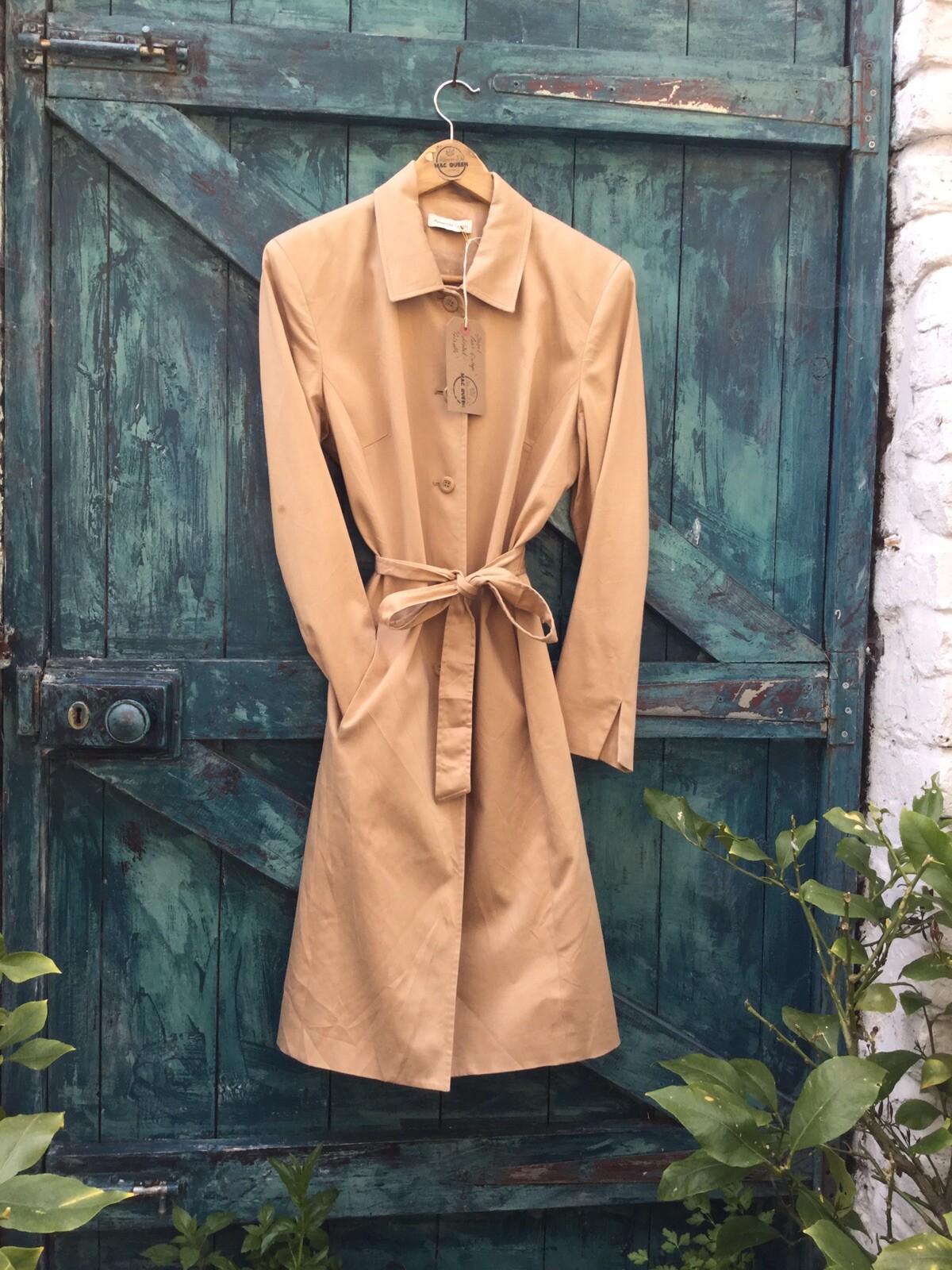 Womens Coat Beige Amanda Smith Designer Raincoat Trench Coat Free U.K. PP