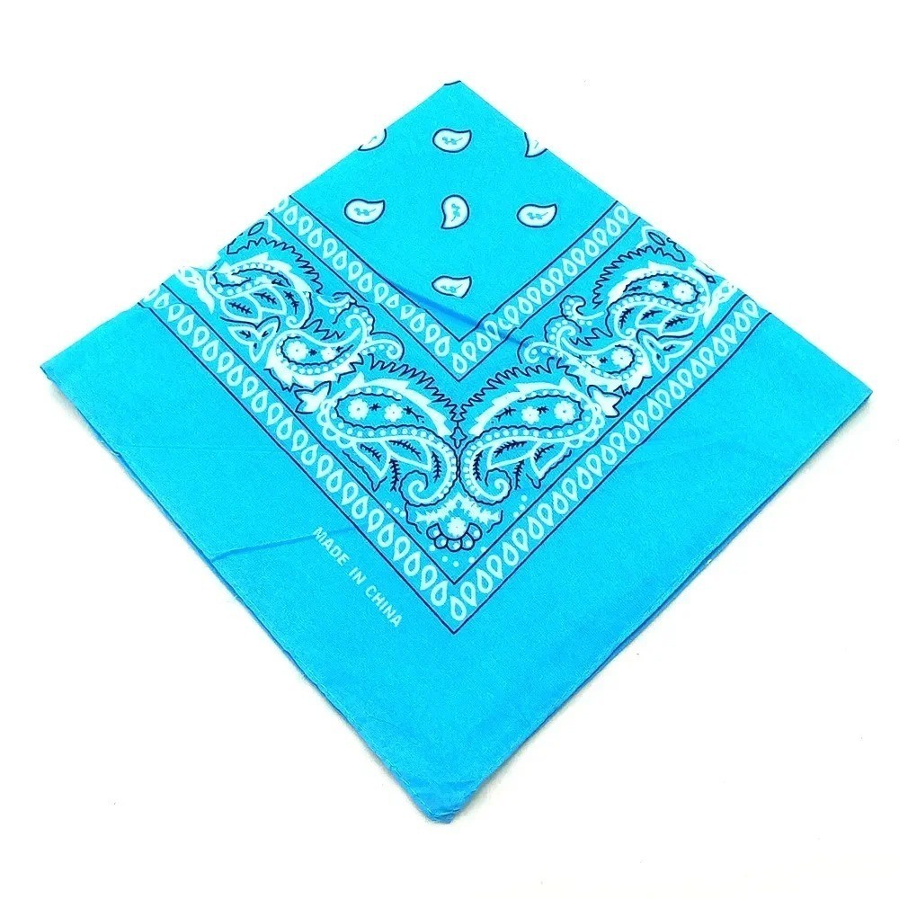1-10Pcs Bandana 100% Cotton Paisley Print Double-Sided Scarf Head Neck Face Mask