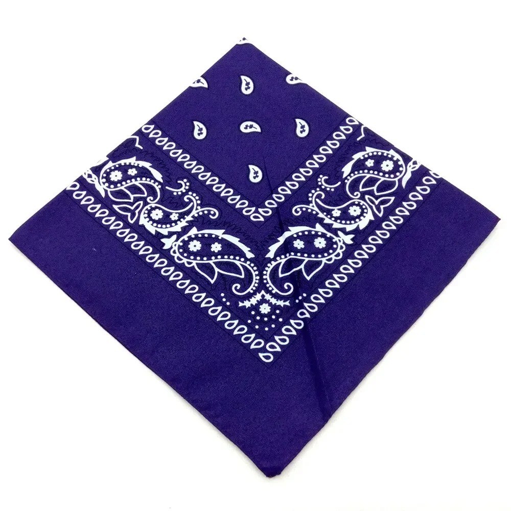 1-10Pcs Bandana 100% Cotton Paisley Print Double-Sided Scarf Head Neck Face Mask